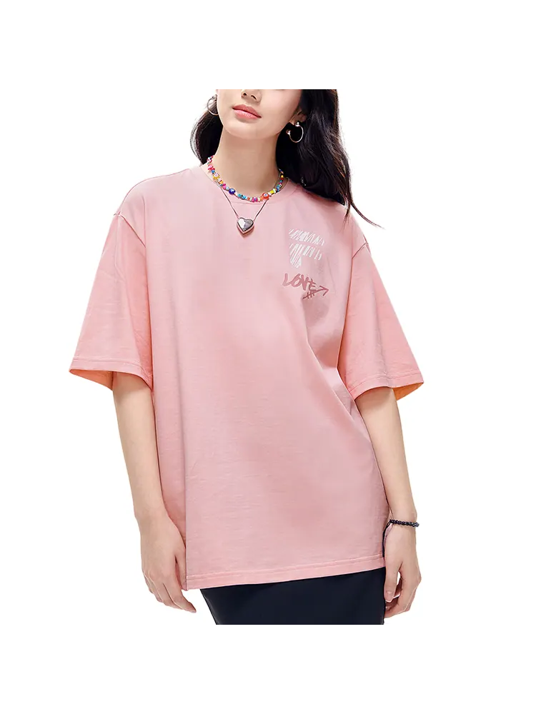 Футболка FILA FUSION Casual Logo Tee 'Pink' — изображение 3 из 5, розовый