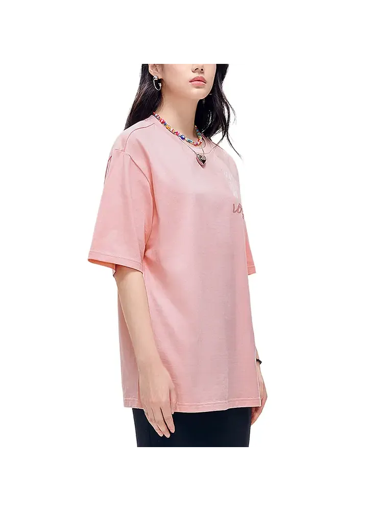 Футболка FILA FUSION Casual Logo Tee 'Pink' — изображение 4 из 5, розовый