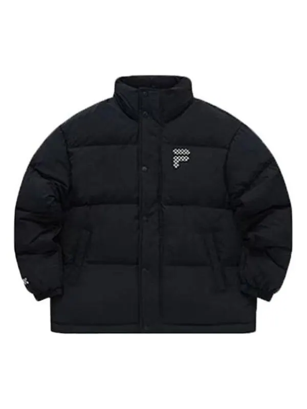 Куртка logo printed down jacket 'black' Fila Fusion — изображение 1 из 2, черный