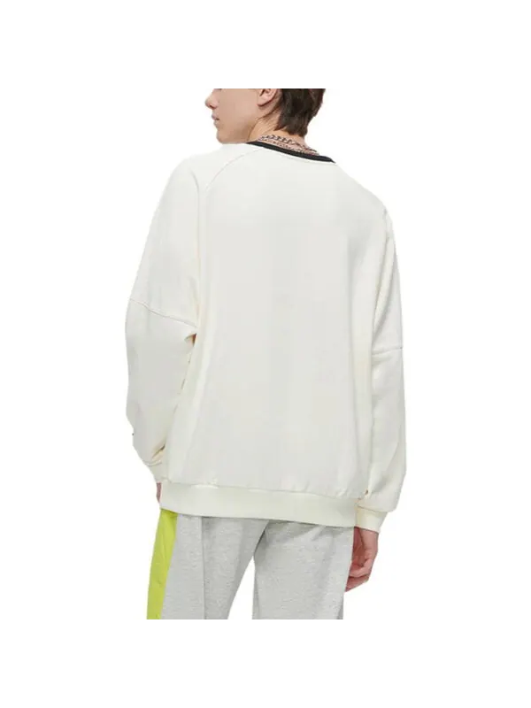 Свитер x beams letter printed sweater 'white black' Fila Fusion — изображение 3 из 3, белый/черный