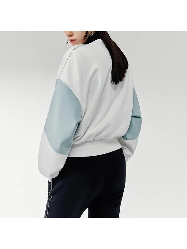Свитер fila sports contrasting colors stand collar pullover half zipper hoodie white Fila Fusion — изображение 4 из 4, белый