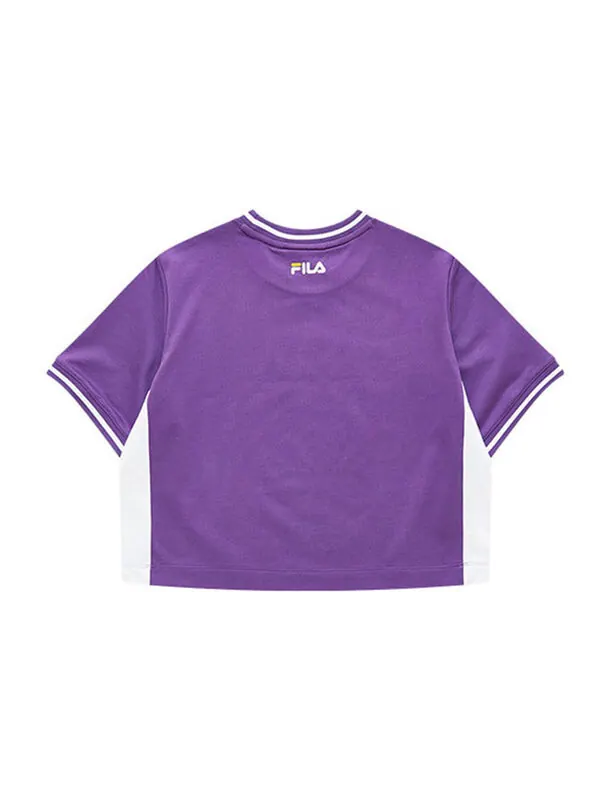 Футболка printing splicing round neck short sleeve purple Fila Fusion — изображение 2 из 2, фиолетовый