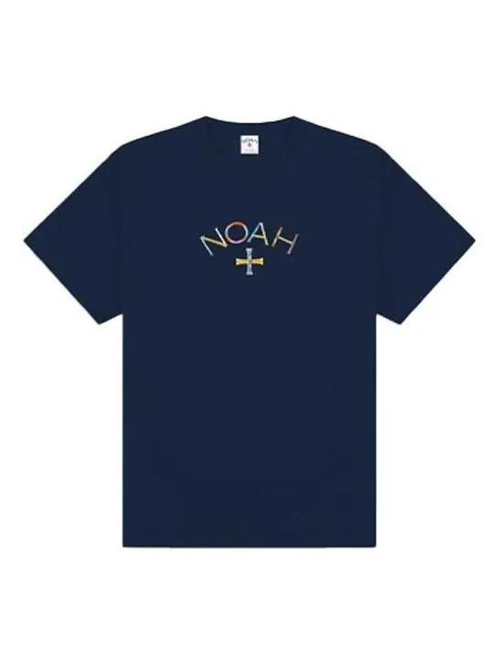 Футболка embroidered core logo t-shirt 'navy' Noah — изображение 1 из 1, темно-синий