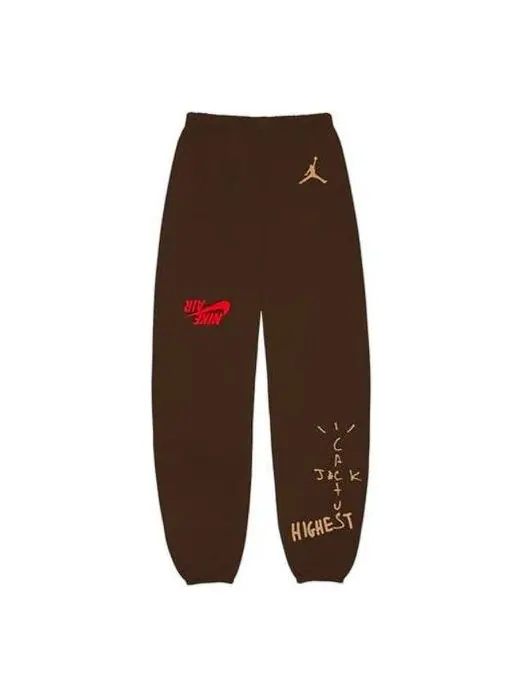 Спортивные брюки Travis Scott Cactus Jack x Jordan Highest Sweatpant 'Brown' — изображение 1 из 2, коричневый