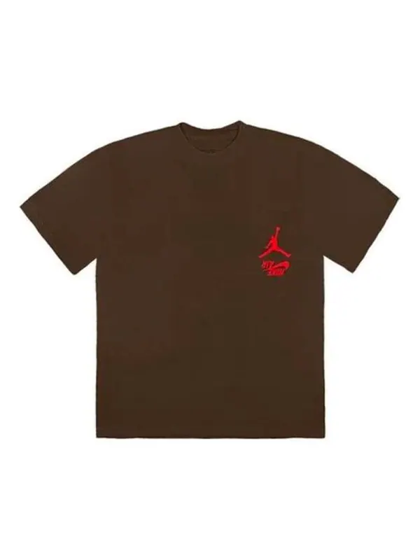 Футболка cactus jack x jordan tee 'brown' Travis Scott — изображение 1 из 4, бежевый