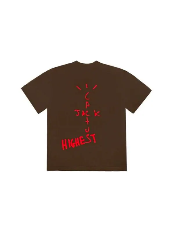 Футболка cactus jack x jordan tee 'brown' Travis Scott — изображение 2 из 4, бежевый