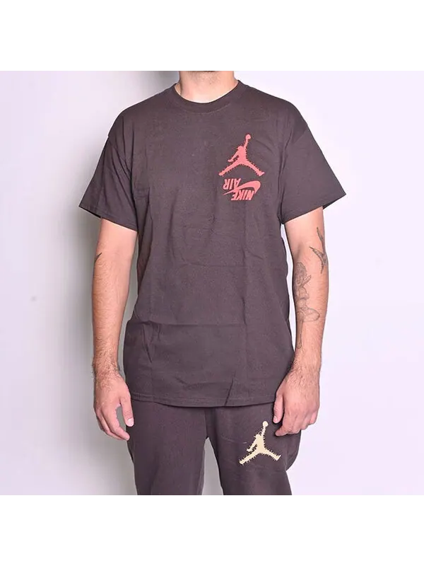 Футболка cactus jack x jordan tee 'brown' Travis Scott — изображение 3 из 4, бежевый