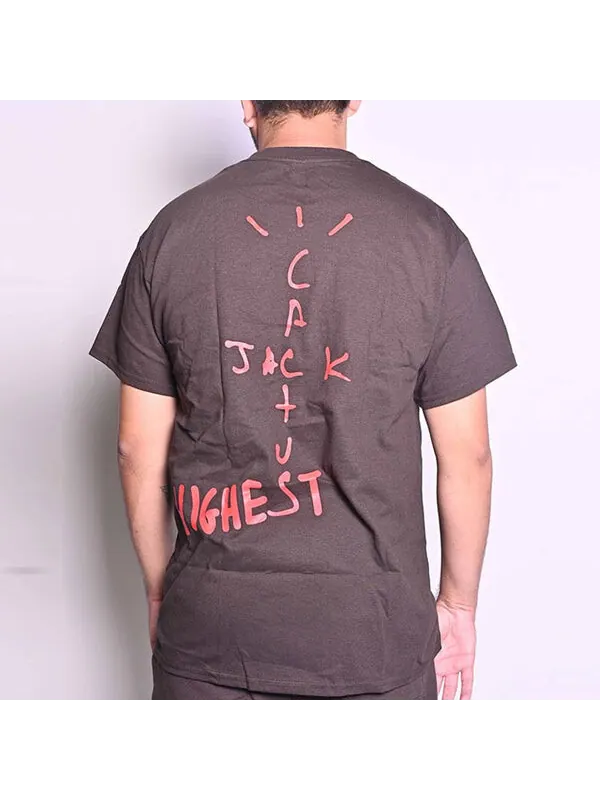 Футболка cactus jack x jordan tee 'brown' Travis Scott — изображение 4 из 4, бежевый