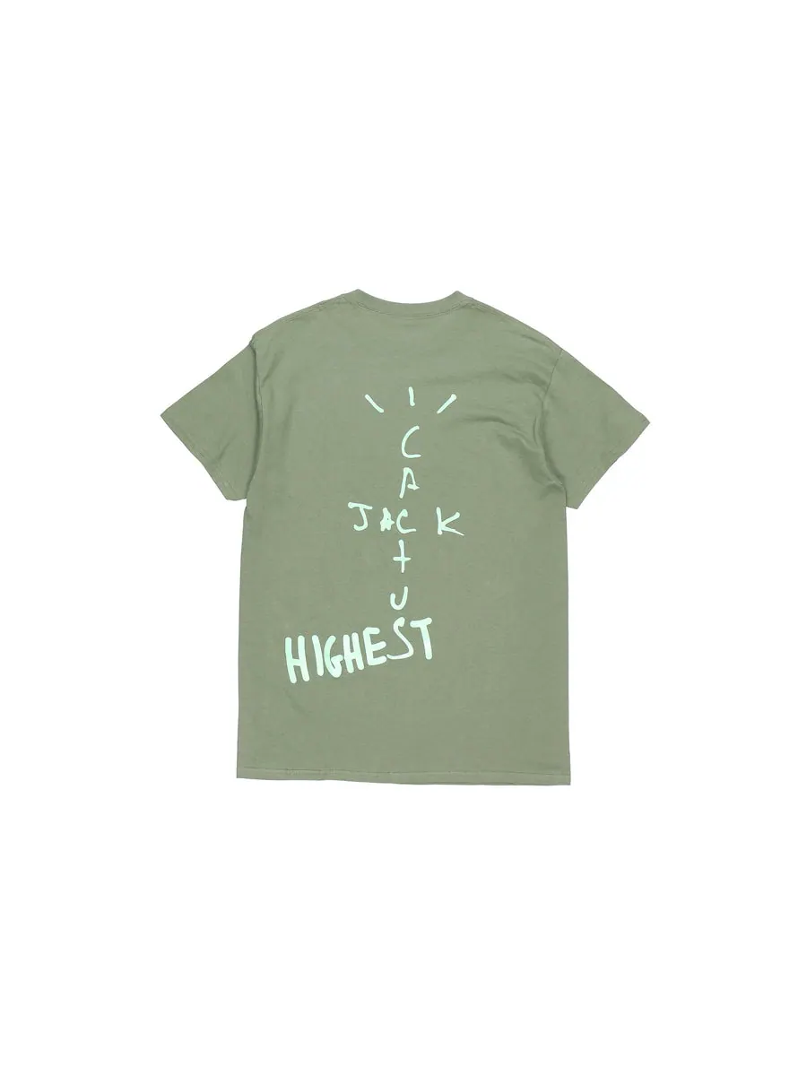 Футболка Travis Scott Cactus Jack x Jordan Crossover Pattern Short Sleeve 'Green' — изображение 2 из 4, зеленый
