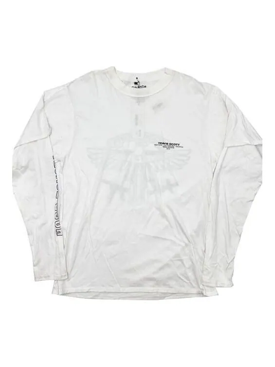 Футболка cactus jack long sleeve hood toyota t-shirt 'white' Travis Scott — изображение 2 из 2, белый
