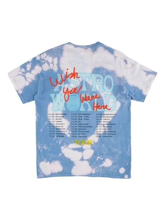 Футболка Travis Scott Unisex Cactus Jack Printing Blue — изображение 1 из 2, синий