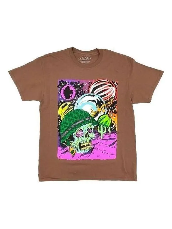 Футболка cactus jack x sheck wes udboy on astroworld tour t-shirt 'brown' Travis Scott — изображение 1 из 2, коричневый