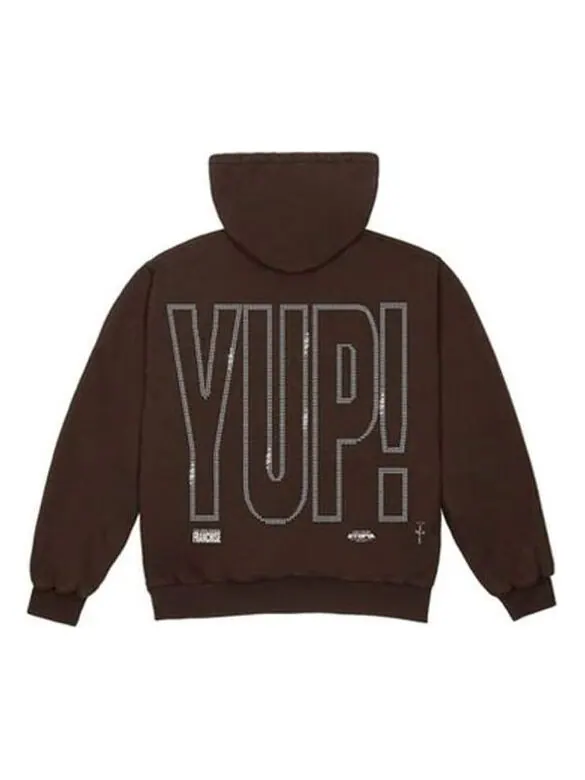 Толстовка yup! hoodie 'brown' Travis Scott — изображение 1 из 2, коричневый