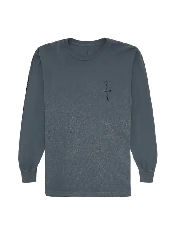 Футболка back bling l/s tee 'washed grey' Travis Scott — изображение 2 из 2, серый