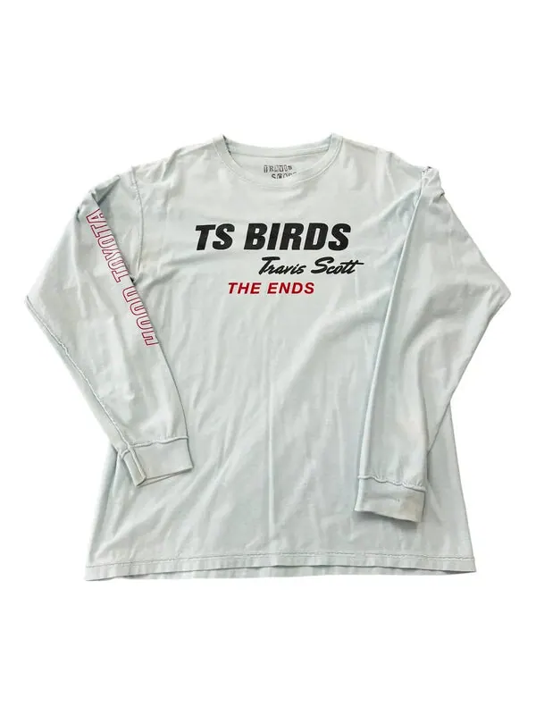 Футболка cactus jack birds the ends long sleeve tee 'white' Travis Scott — изображение 1 из 1, белый