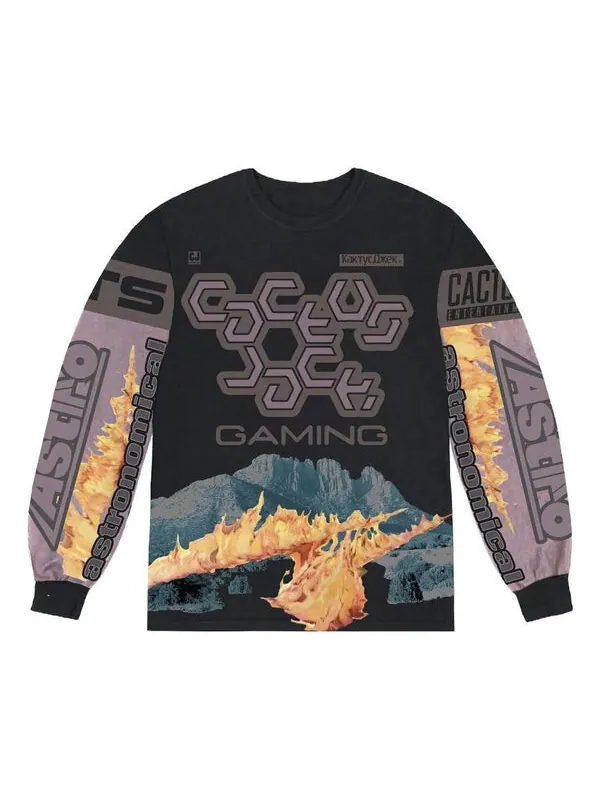 Толстовка the scotts cj gaming i l/s jersey 'black multi' Travis Scott — изображение 1 из 2, черный/мульти