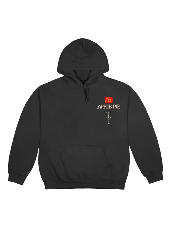 Толстовка x mcdonald's apple pie hoodie 'washed black' Travis Scott — изображение 1 из 2, черный