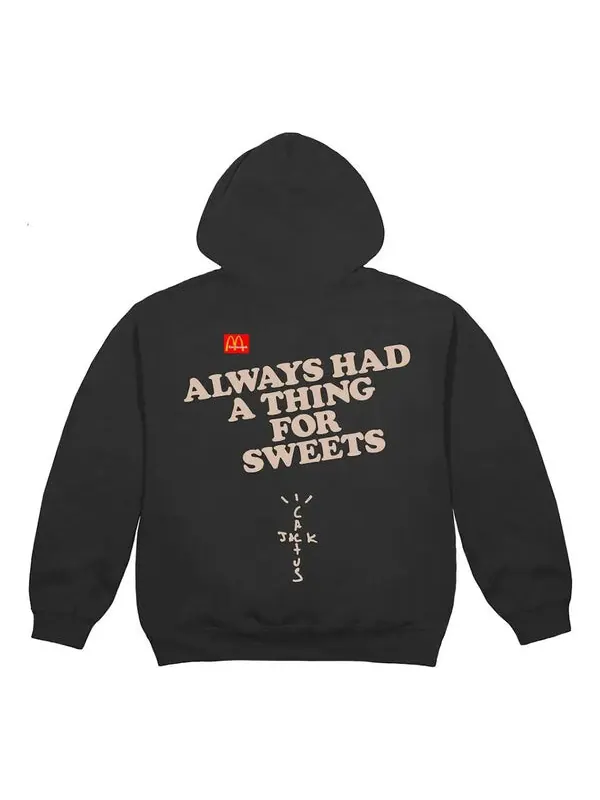 Толстовка x mcdonald's apple pie hoodie 'washed black' Travis Scott — изображение 2 из 2, черный