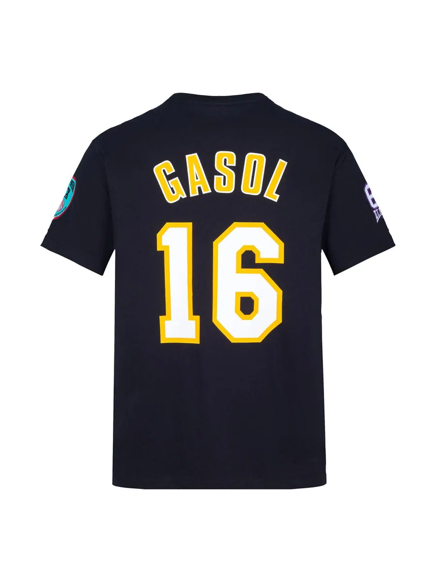 Футболка Mitchell & Ness x NBA Los Angeles Lakers HOF T-Shirt 'Pau Gasol 16' — изображение 2 из 3, черный