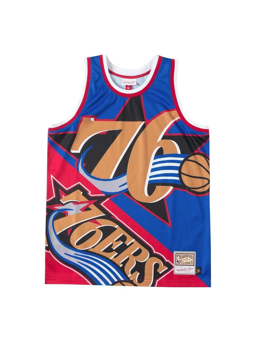 Джерси Mitchell & Ness x NBA Big Face Fashion Tank 5.0 'Philadelphia 76ers' — изображение 1 из 2, синий