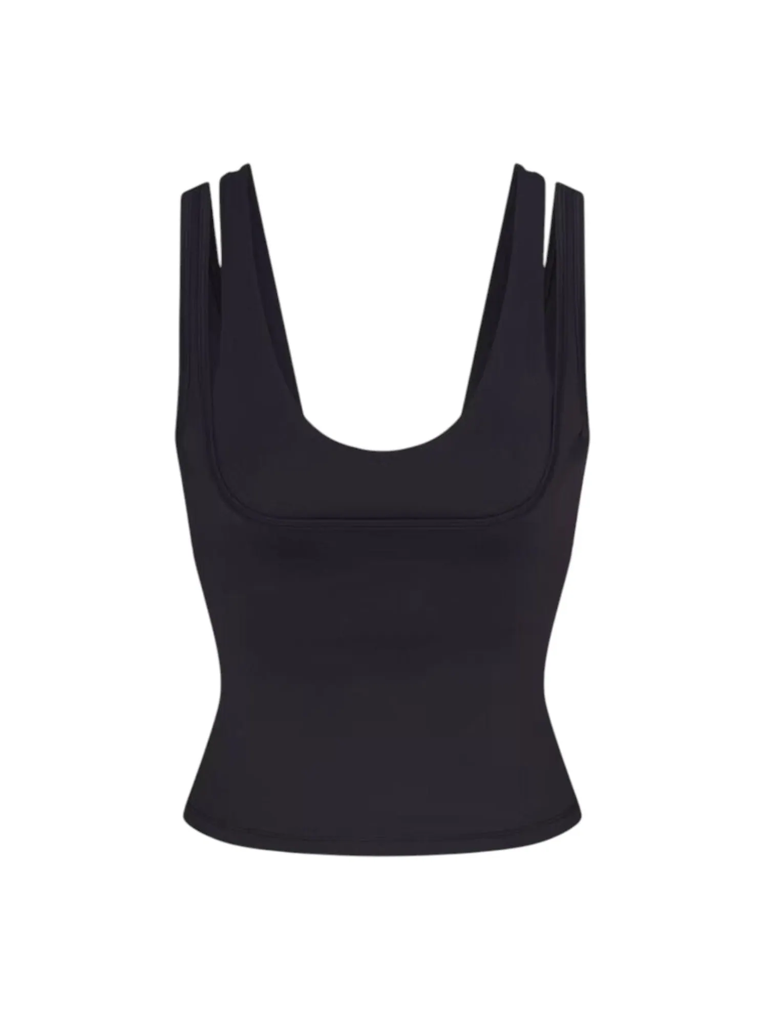 (WMNS) Nike x SKIMS Матовая майка с двумя бретелями и вырезом-лодочкой, цвет «Обсидиан» — изображение 1 из 3