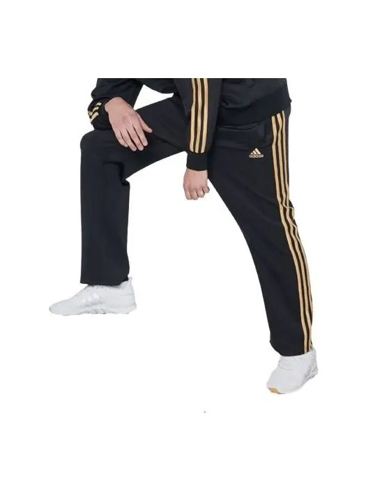 Штаны оригиналы 3 полоски штаны Adidas — изображение 1 из 1, черный/золотистый