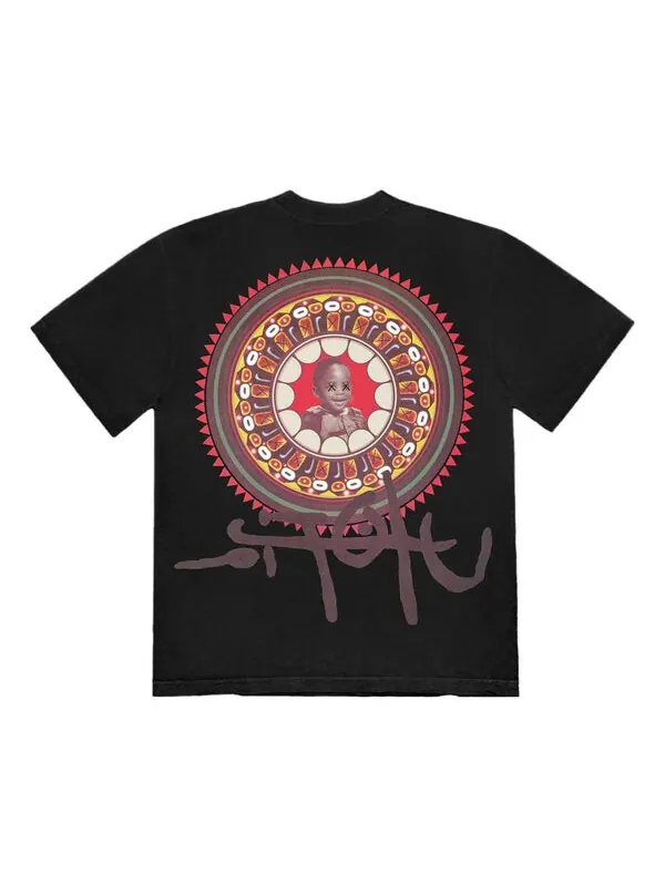 Футболка x kaws utopia ii t-shirt 'black' Travis Scott — изображение 2 из 2, черный