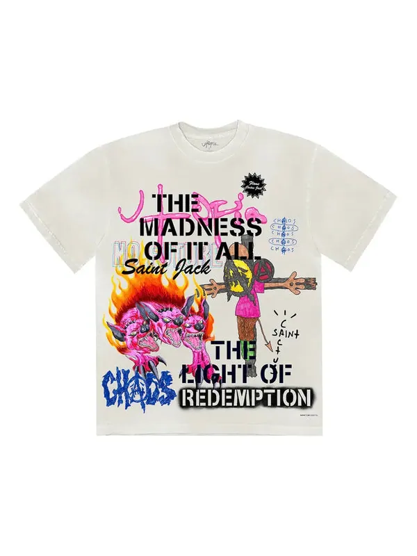 Футболка utopia x st michael 3a t-shirt 'white' Travis Scott — изображение 1 из 2, белый