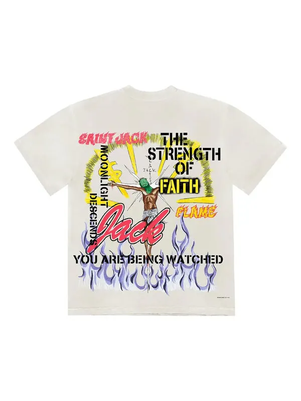 Футболка utopia x st michael 3a t-shirt 'white' Travis Scott — изображение 2 из 2, белый