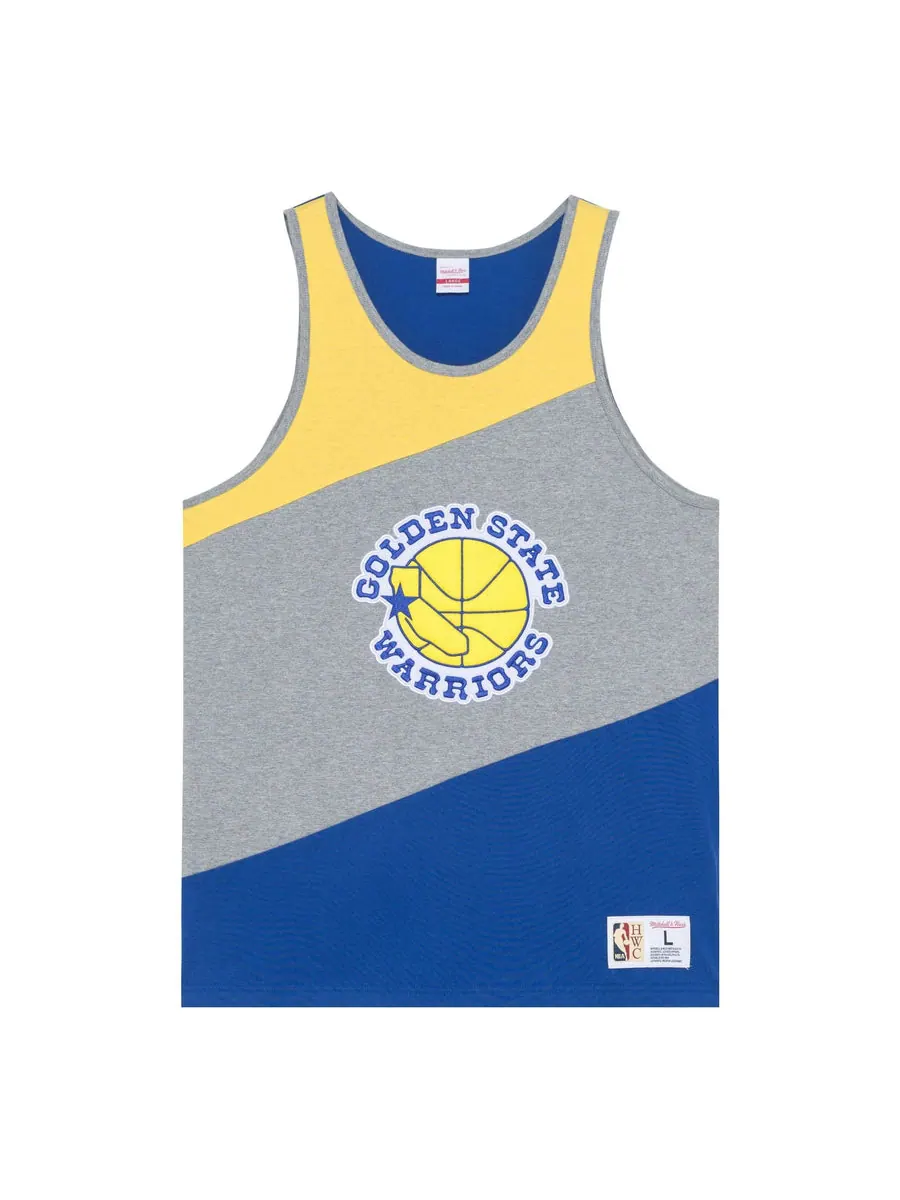 Джерси Mitchell & Ness x NBA HWC Colorblocked Cotton Tank 'Golden State Warriors' — изображение 1 из 2, серый