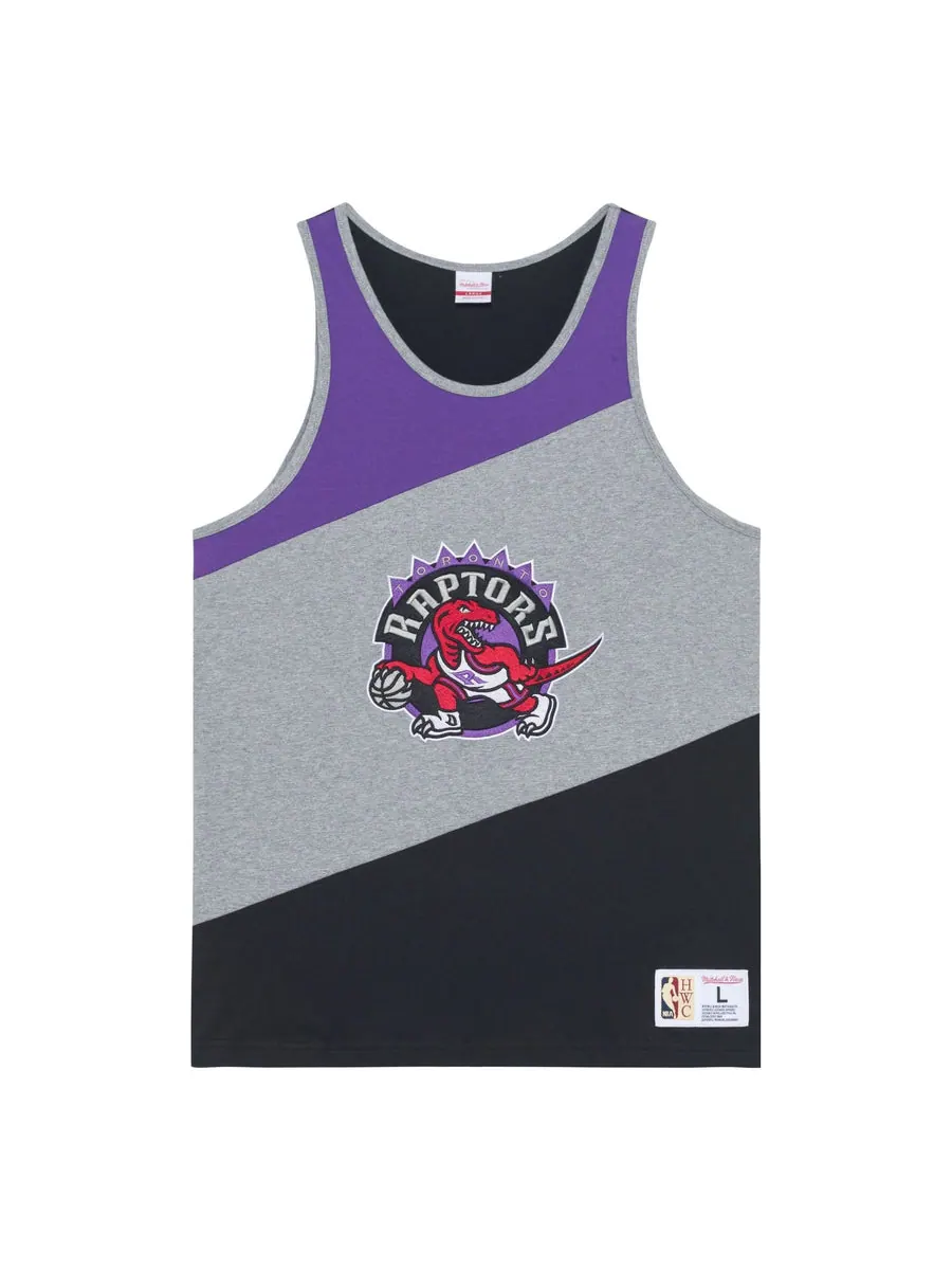 Джерси Mitchell & Ness x NBA HWC Colorblocked Cotton Tank 'Toronto Raptors' — изображение 1 из 2, серый
