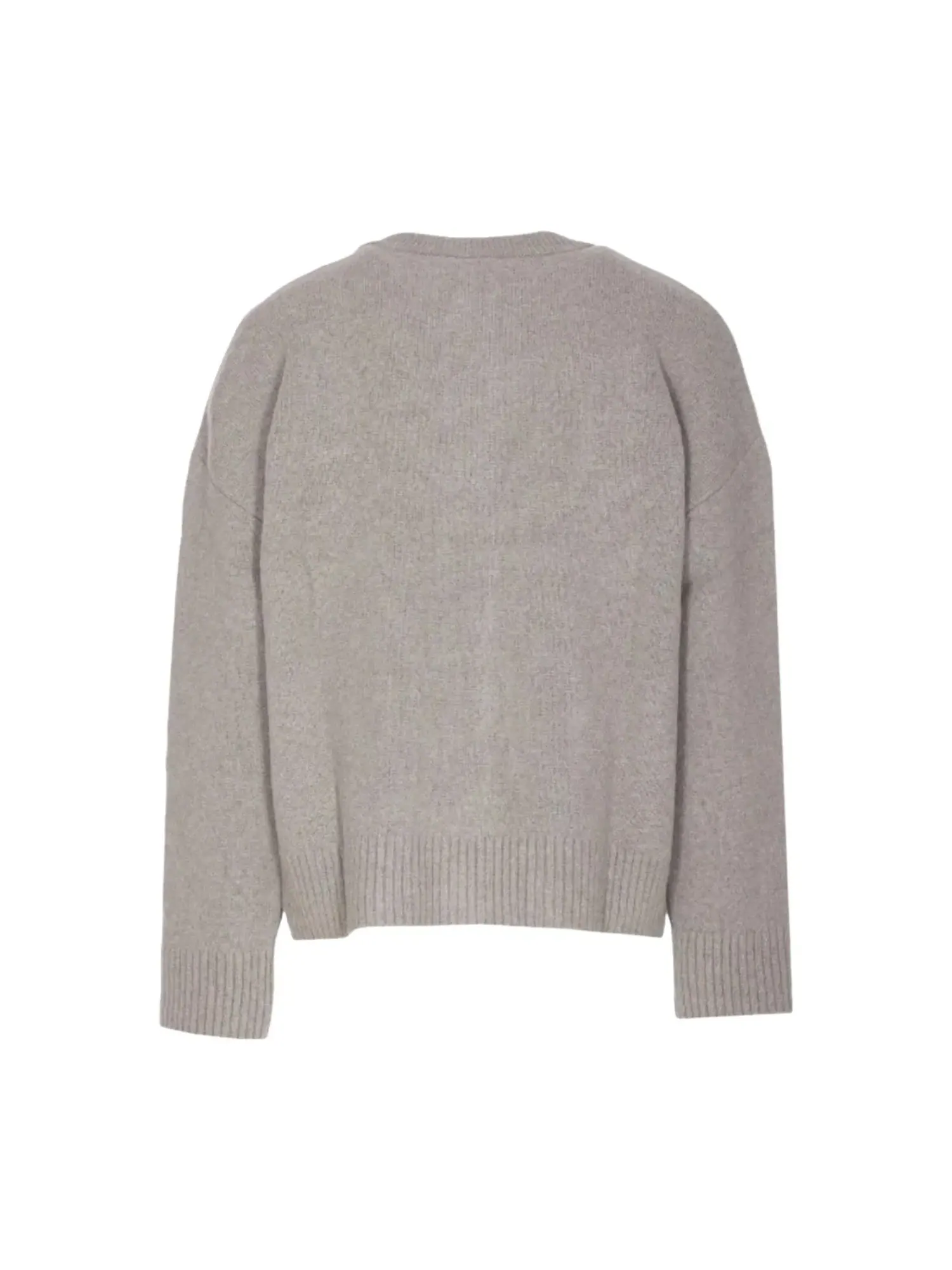 Кардиган AMI Big Heart Logo Alpaca Cardiga 'Gray' — изображение 2 из 2, серый