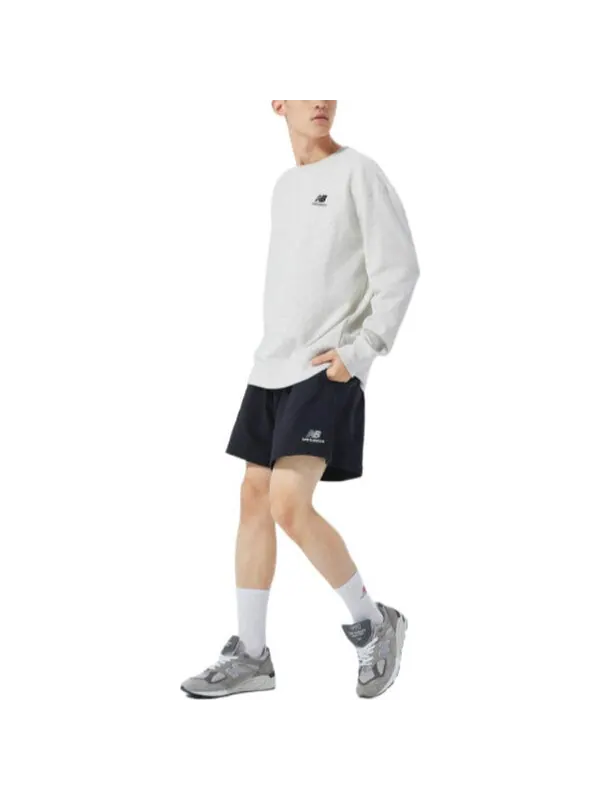 Толстовка New Balance Embroidered Logo Sports Round Neck Pullover Light Grey — изображение 4 из 4, серый