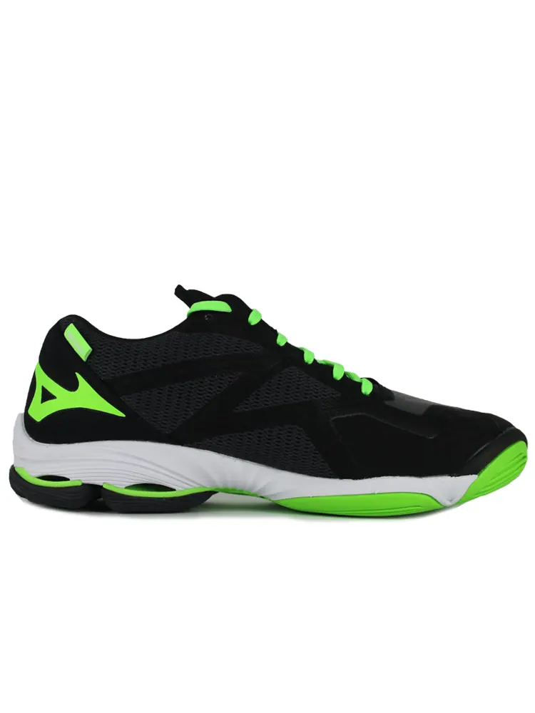 Носки Mizuno Wave Lightning Z7 'Black Fluorescent Green' — изображение 2 из 5, черный