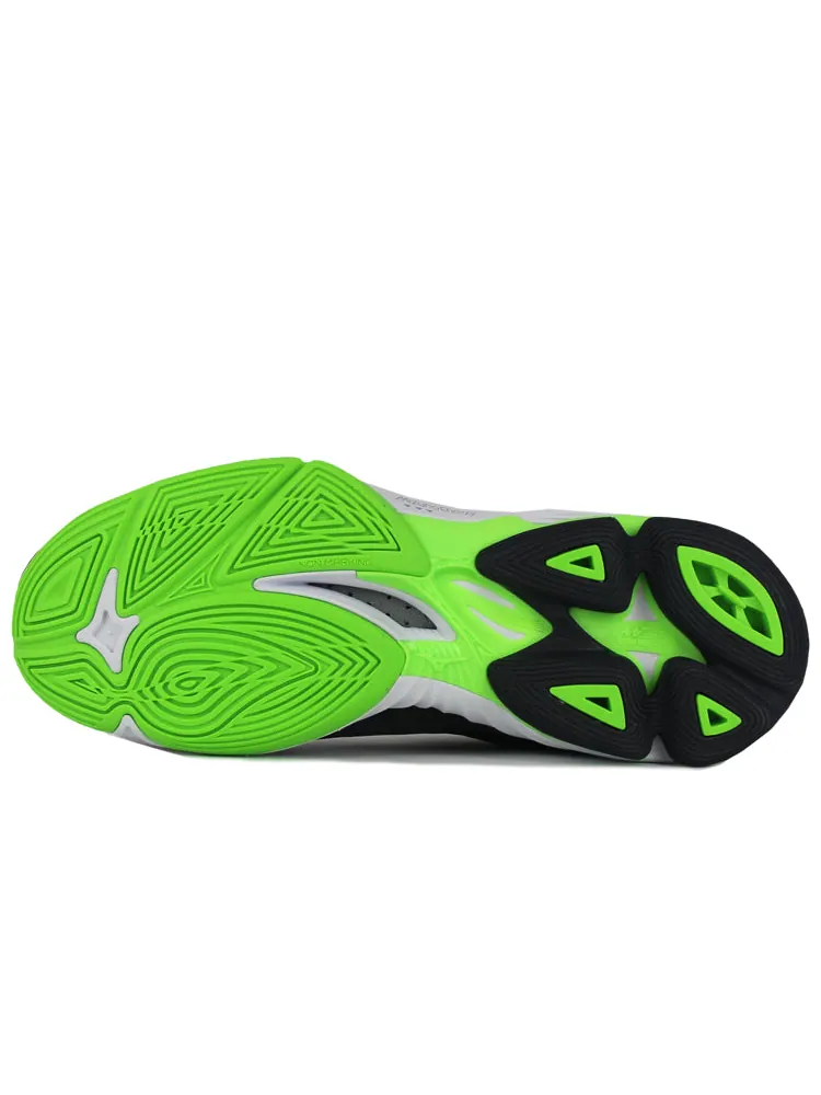 Носки Mizuno Wave Lightning Z7 'Black Fluorescent Green' — изображение 5 из 5, черный