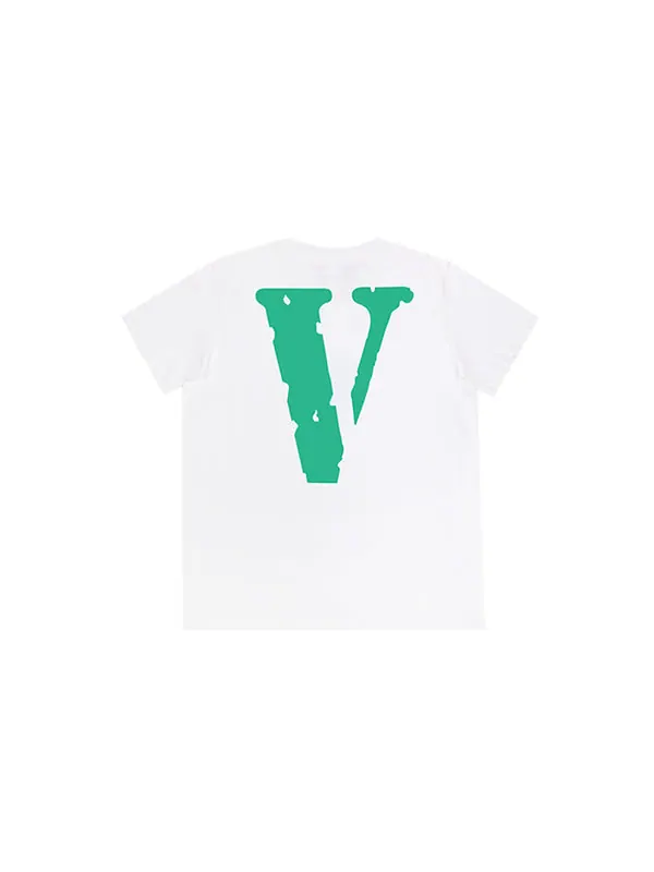 Футболка large logo round neck short sleeve t-shirt 'white green' Vlone — изображение 2 из 4, белый/зеленый
