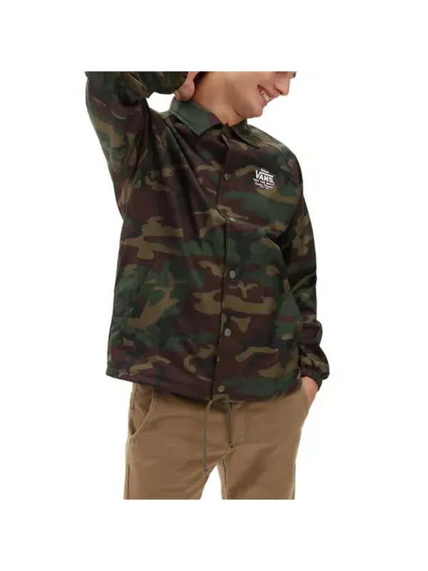 Куртка Men's Vans Logo Printing lapel Windproof Jacket Camouflage — изображение 2 из 3, бежевый