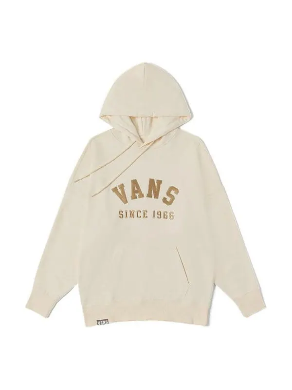 Толстовка (WMNS) Vans Prep School Logo Hoodie 'Beige' — изображение 1 из 2, бежевый