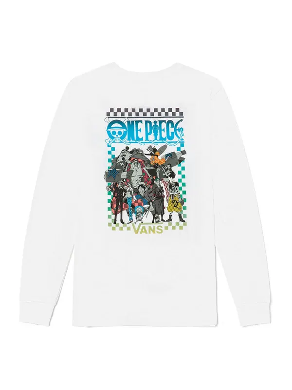 Футболка x one piece graphic long sleeve t-shirts 'white' Vans — изображение 2 из 2, белый