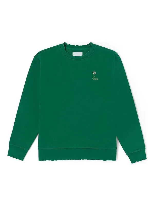 Свитер anaheim floral crew sweatshirt 'green' Vans — изображение 1 из 3, зеленый