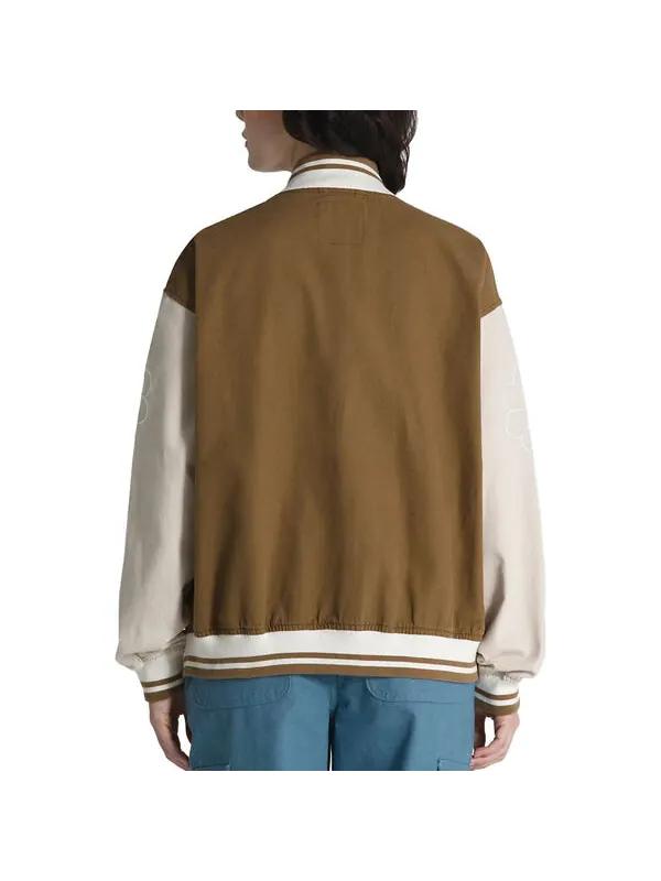 Куртка music lovers club bomber jacket 'brown beige' Vans — изображение 4 из 4, коричневый/бежевый