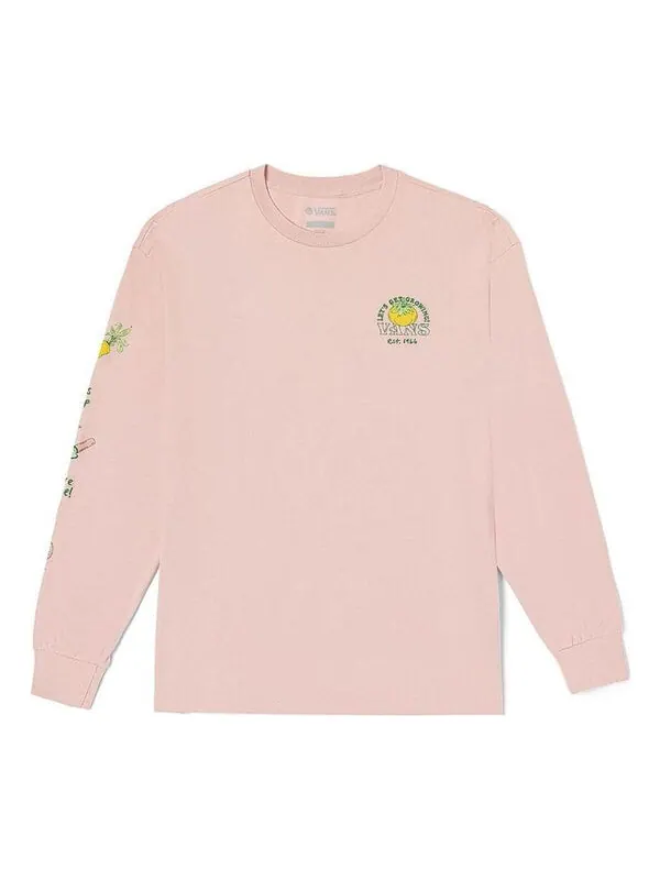 Футболка growth garden long sleeve t-shirt 'pink' Vans — изображение 1 из 3, розовый