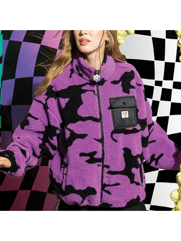 Куртка x ireneisgood sherpa jacket 'purple' Vans — изображение 3 из 3, фиолетовый