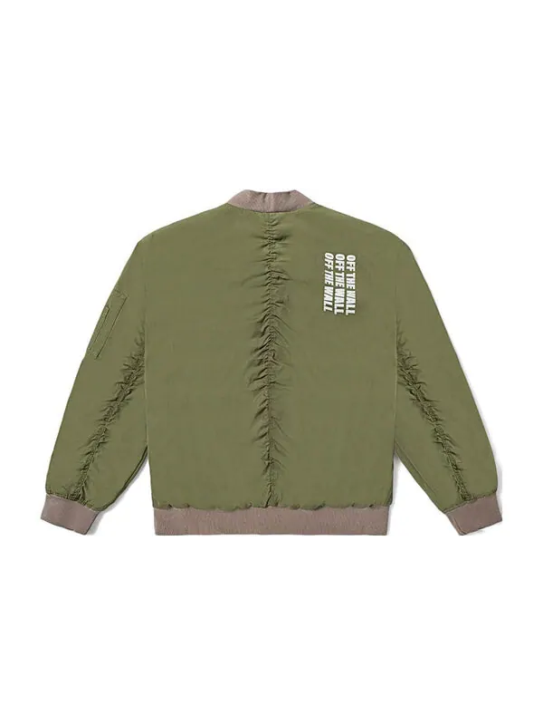 Куртка triple logo baseball jacket 'green' Vans — изображение 2 из 4, зеленый