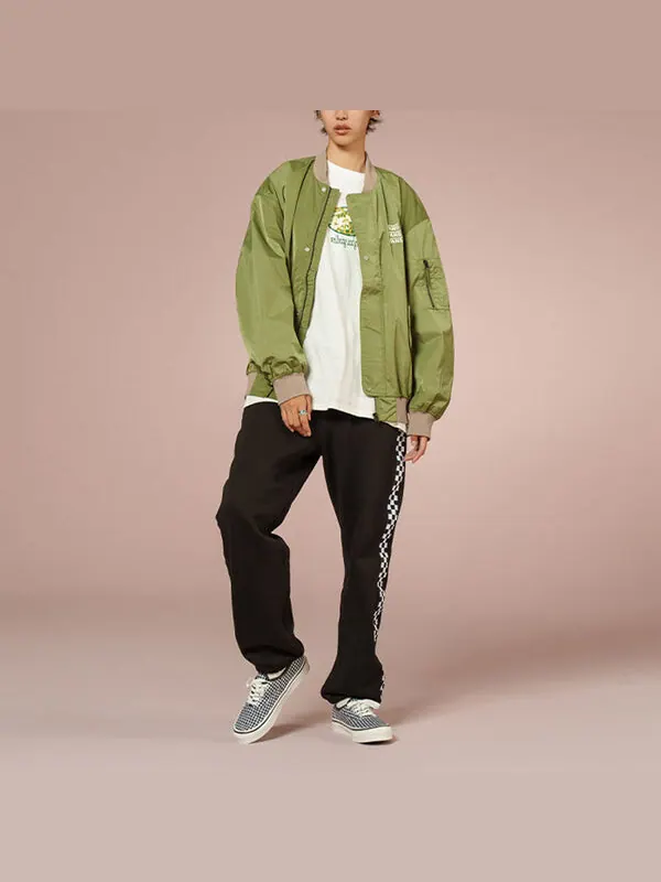 Куртка triple logo baseball jacket 'green' Vans — изображение 3 из 4, зеленый