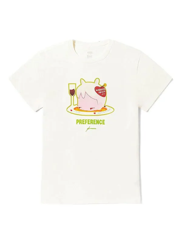 Футболка (WMNS) Vans X Otw Art Collection NUTTSH Wanton T-shirt 'Marshmallow' — изображение 1 из 2, бежевый