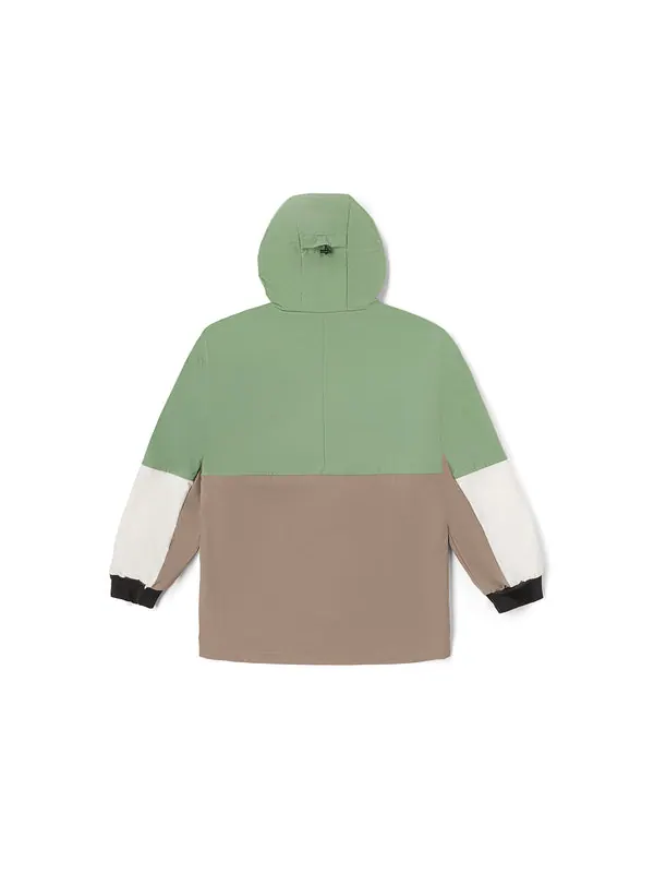 Куртка colorblock hoody jacket 'green brown white' Vans — изображение 2 из 2, зеленый/коричневый/белый