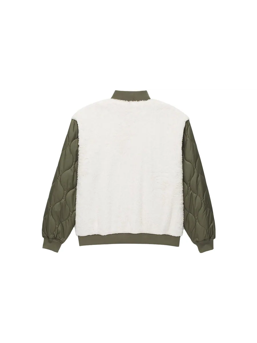 Куртка (WMNS) Vans Kasia Bomber Jacket 'Grape Leaf' — изображение 2 из 5, белый