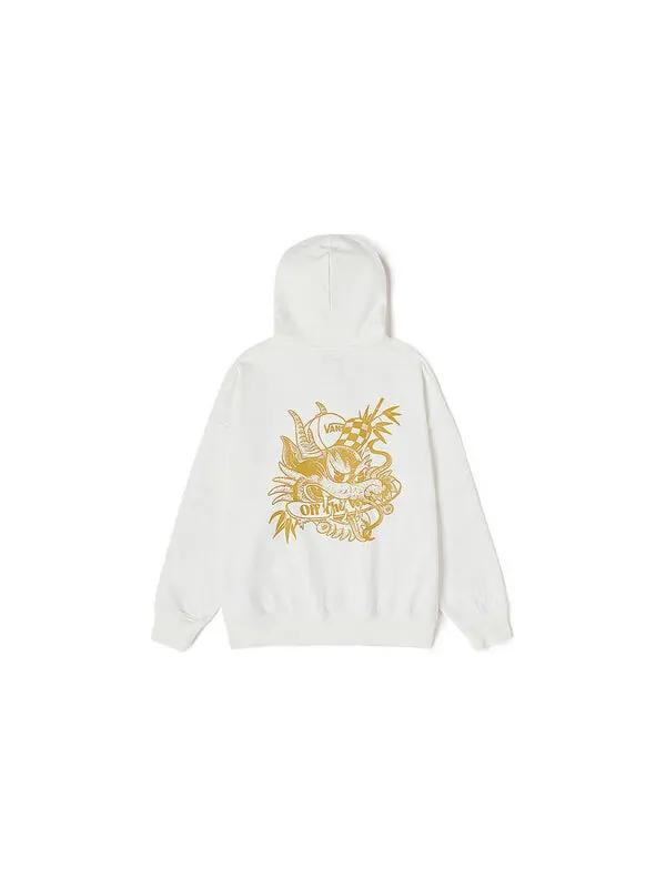 Толстовка quilted elbow hoodie 'beige' Vans — изображение 2 из 2, бежевый/белый/золотистый