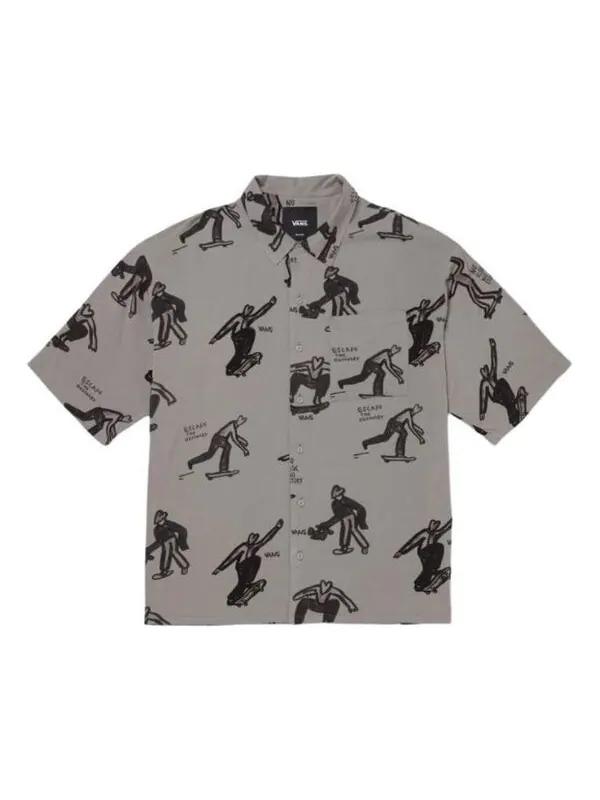 Рубашка asia artist collection ss24 short-sleeved shirt 'dark grey' Vans — изображение 1 из 2, серый